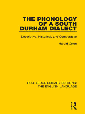 cover image of The Phonology of a South Durham Dialect
